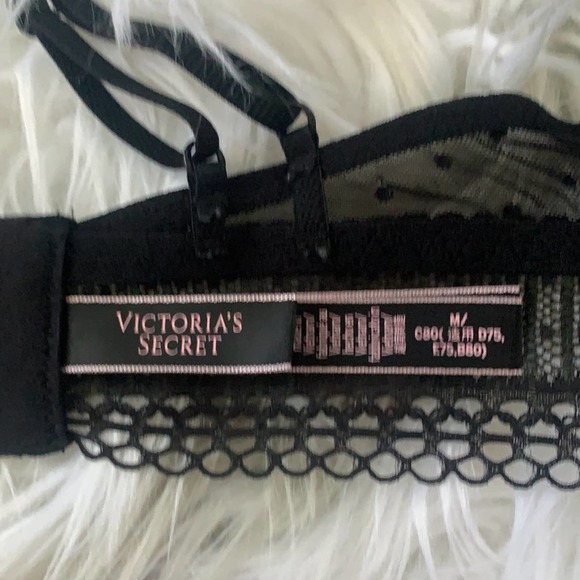 Victoria’s Secret Black Lacy Bralette Sz Medium - Picture 6 of 10
